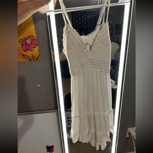 White Crochet Summer Dress